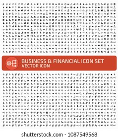 Business and finance vector icon set