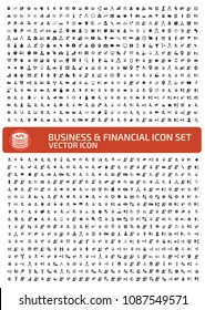 Business and finance vector icon set
