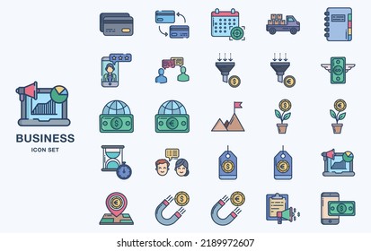 Business and finance vector icon set