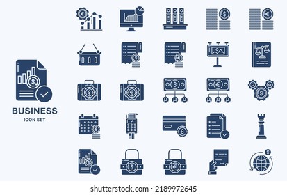 Business and finance vector icon set