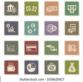 business finance web icons for user interface design