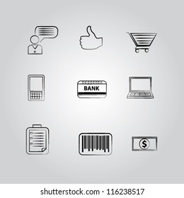 Business and finance,icon set,Vector