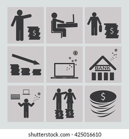 Business and finance,partner, job, money, vector, meeting, sign, Icons.