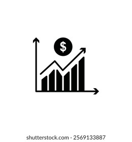 Business and finances icon Vector flat thin line illustration
