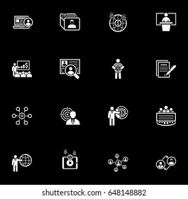 Business and Finances Icons Set. Flat Design. Isolated Illustration.