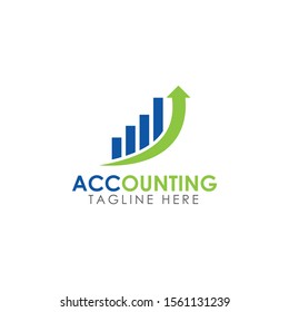 Business Financial and Accounting Logo design Template. Marketing Chart Financial Company Logo.