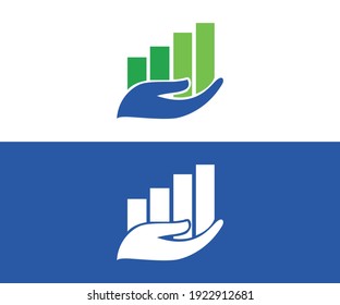 Business Financial and Accounting Logo design Template. Marketing Chart Financial Company Logo. Financial Advisor Logo