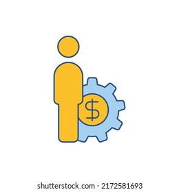 Business financial accounting management icon