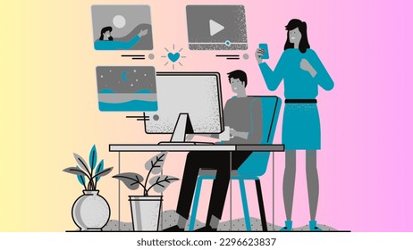 Business Financial advisor working and Business investment planning on monitor report graph