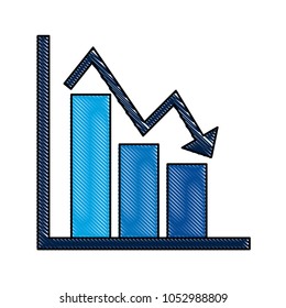 business financial bar graph chart diagram crisis problem