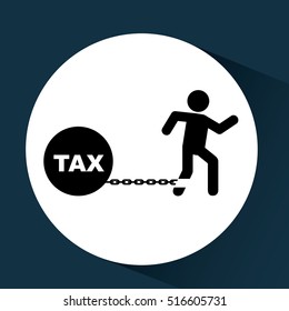 business financial burden taxes icon vector illustration eps 10