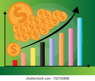 Business with financial charts vector