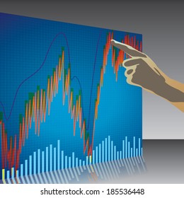 Business, financial data and diagrams, vector background 
