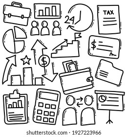 Business and Financial Doodle Set