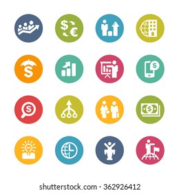 Business Financial // Fresh Colors Series ++ Icons and buttons in different layers, easy to change colors ++