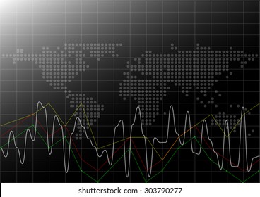 business financial and graph background