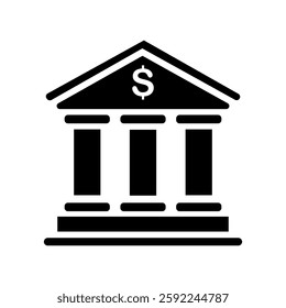Business and financial icon black and white