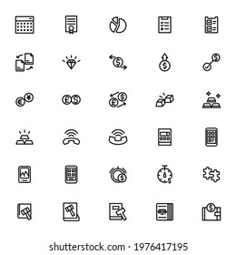 business and financial icon or logo isolated sign symbol vector illustration - Collection of high quality black style vector icons
