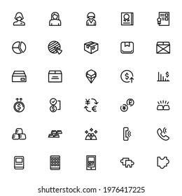 business and financial icon or logo isolated sign symbol vector illustration - Collection of high quality black style vector icons
