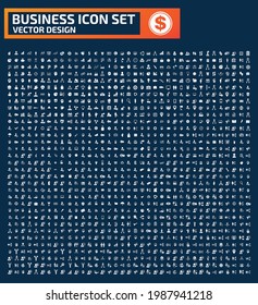 Business and financial icon set design