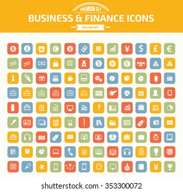 Business and financial icon set design,clean vector