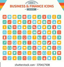 Business and financial Icon set,clean vector