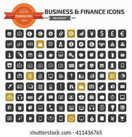 Business and financial icon set,vector