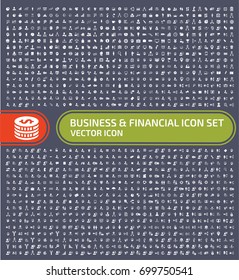 Business and financial icon set,vector