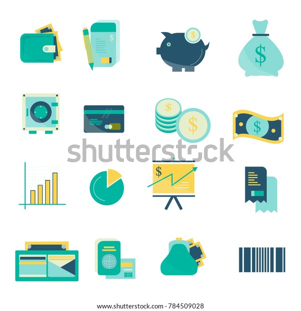 Business and\
financial icon vector\
collection