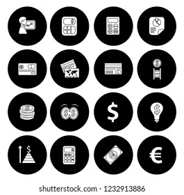 business Financial icons set - currency graph and money banking illustrations business Financial icons set - currency graph and money banking illustrations