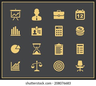 Business and financial icons. Vector icons