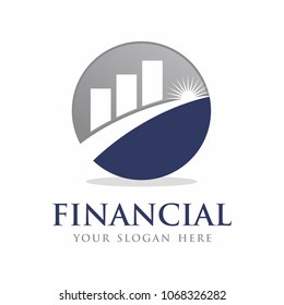 Business financial logo template vector