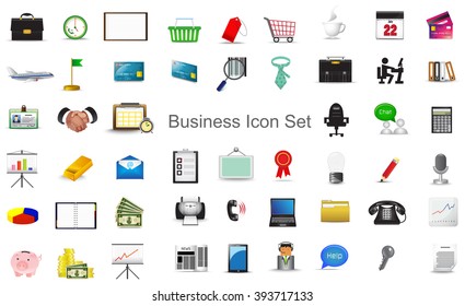 Business financial marketing activity and office stationary tool icon collection set for website, create by vector (final update)
