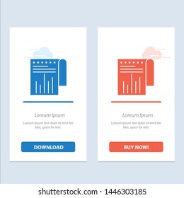Business, Financial, Modern, Report  Blue and Red Download and Buy Now web Widget Card Template