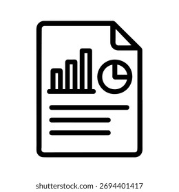 Ícone De Documento De Análise De Relatórios Financeiros De Negócios.