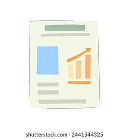 business financial report cartoon. graph analysis, finance data, research audit business financial report sign. isolated symbol vector illustration