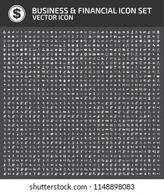 Business and financial vector icon set