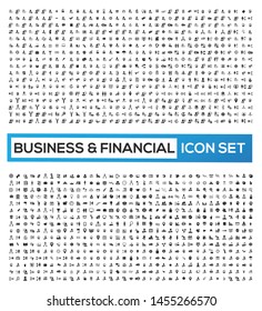 Business and financial vector icon set