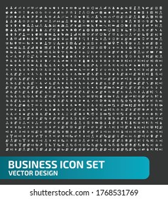 Conjunto de iconos de vector comercial y financiero