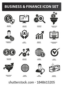 Business and financial vector icon set