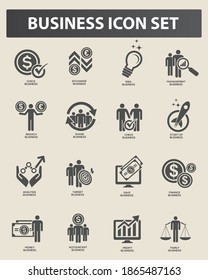 Business and financial vector icon set