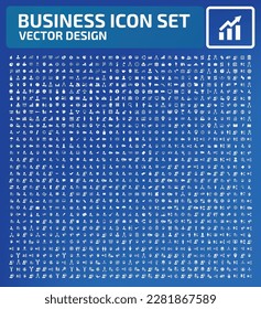 Conjunto de iconos de vector comercial y financiero