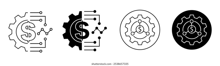 Business fintech system vector symbol.