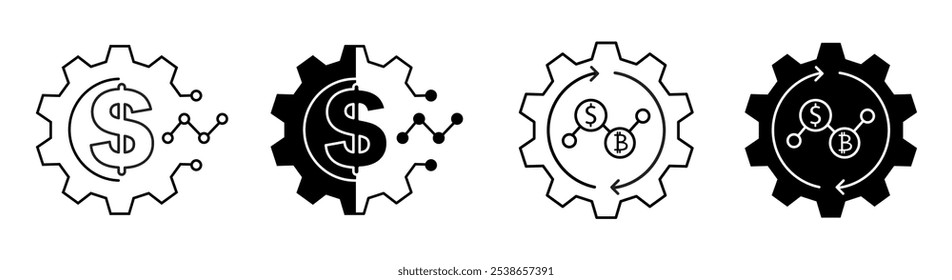 Business fintech system vector symbol.