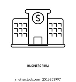 business firm concept line icon. Simple element illustration. business firm outline symbol design.