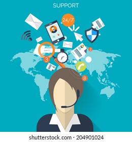 Business flat background with papers.Teamwork concept. Global communication and working experience. Business, briefing organization. Money making and analyzing.