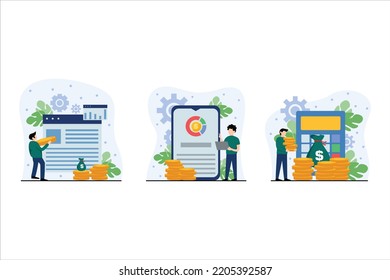 Business Flat Bundle Design Illustration