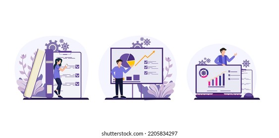 Business Flat Bundle Design Illustration