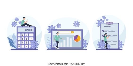 Business Flat Bundle Design Illustration