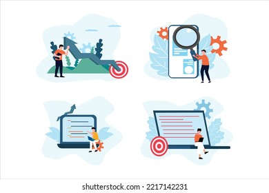 Ilustración de diseño de paquete plano empresarial